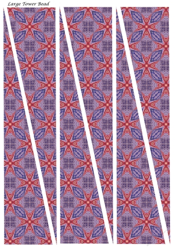 Large Tower Paper Beads Template Design #118