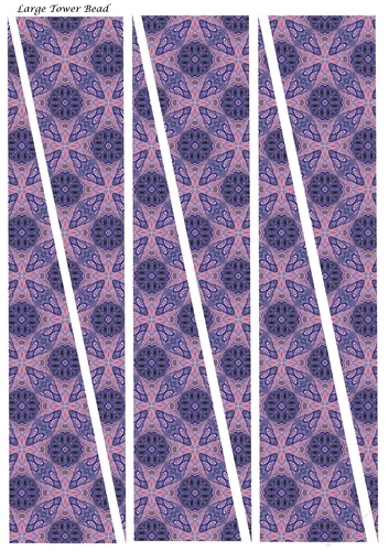 Large Tower Paper Beads Template Design #117