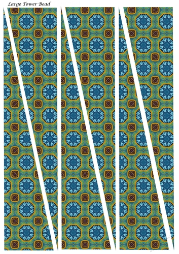 Large Tower Paper Beads Template Design #116