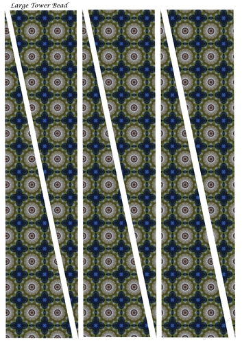 Large Tower Paper Beads Template Design #114