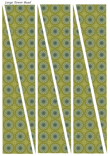 Large Tower Paper Beads Template Design #113