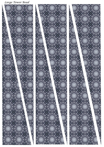 Large Tower Paper Beads Template Design #112