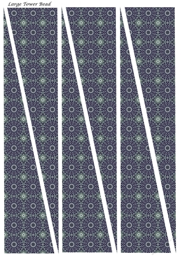 Large Tower Paper Beads Template Design #111