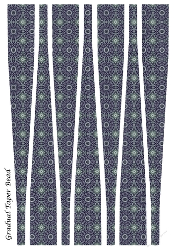 Large Gradual Taper Barrel Paper Beads Template Design #111