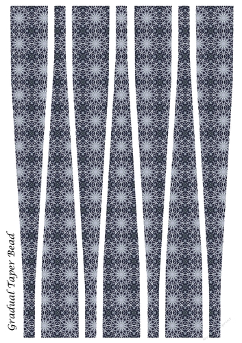 Large Gradual Taper Barrel Paper Beads Template Design #112