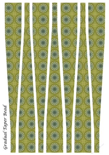 Large Gradual Taper Barrel Paper Beads Template Design #113