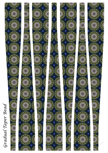 Large Gradual Taper Barrel Paper Beads Template Design #114
