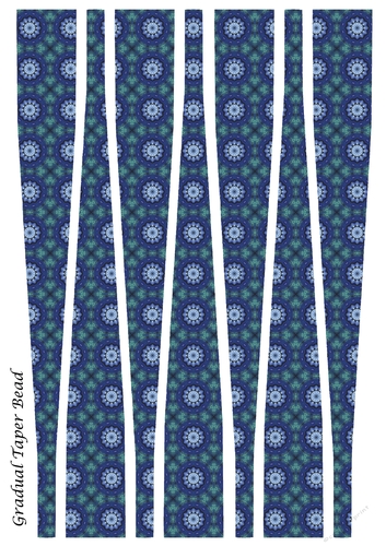 Large Gradual Taper Barrel Paper Beads Template Design #115