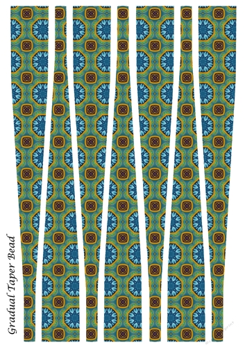 Large Gradual Taper Barrel Paper Beads Template Design #116