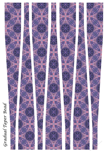 Large Gradual Taper Barrel Paper Beads Template Design #117