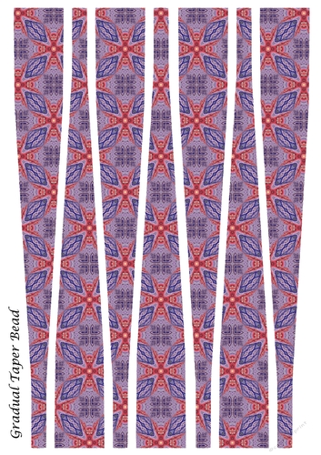 Large Gradual Taper Barrel Paper Beads Template Design #118