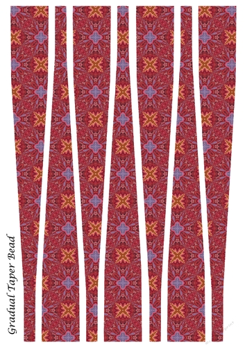 Large Gradual Taper Barrel Paper Beads Template Design #119