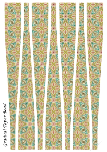 Large Gradual Taper Barrel Paper Beads Template Design #120