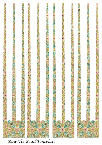 Bow Tie Three Prong Paper Beads Template Design #120