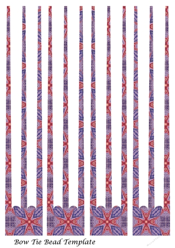 Bow Tie Three Prong Paper Beads Template Design #118