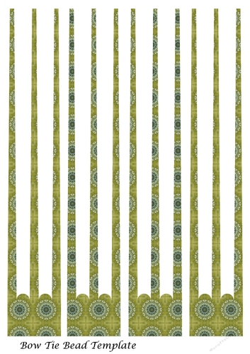 Bow Tie Three Prong Paper Beads Template Design #113