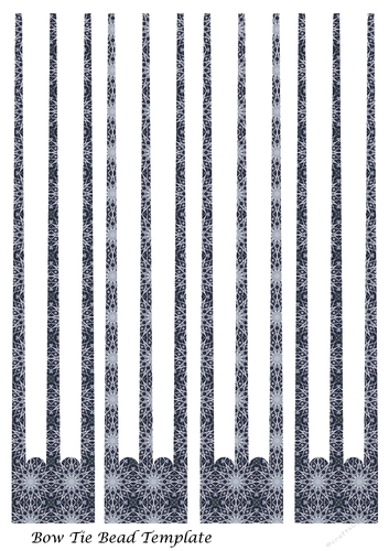 Bow Tie Three Prong Paper Beads Template Design #112