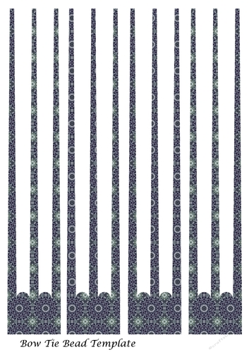 Bow Tie Three Prong Paper Beads Template Design #111