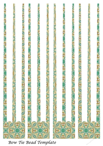 Bow Tie Three Prong Paper Beads Template Design #121