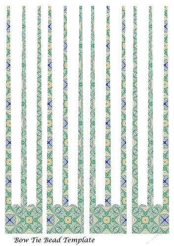 Bow Tie Three Prong Paper Beads Template Design #122