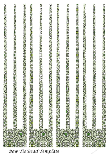 Bow Tie Three Prong Paper Beads Template Design #124