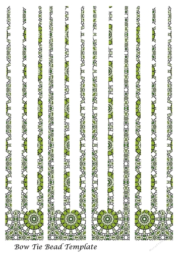 Bow Tie Three Prong Paper Beads Template Design #125