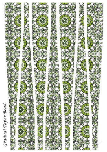 Large Gradual Taper Barrel Paper Beads Template Design #125