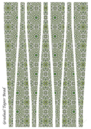 Large Gradual Taper Barrel Paper Beads Template Design #124