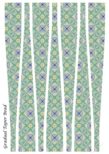 Large Gradual Taper Barrel Paper Beads Template Design #122