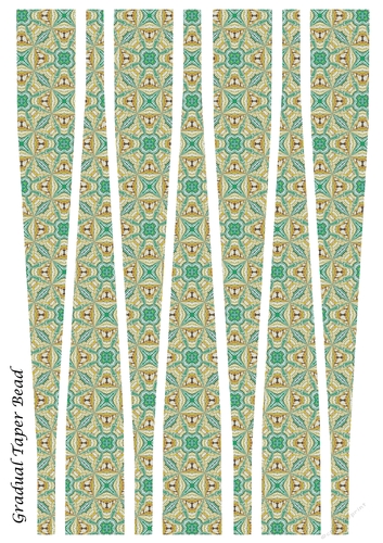 Large Gradual Taper Barrel Paper Beads Template Design #121