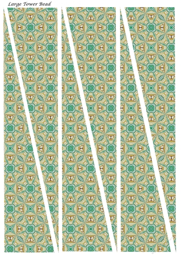 Large Tower Paper Beads Template Design #121