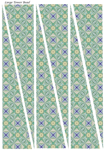 Large Tower Paper Beads Template Design #122