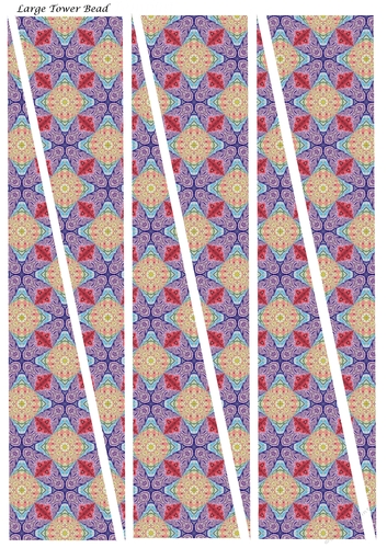 Large Tower Paper Beads Template Design #123