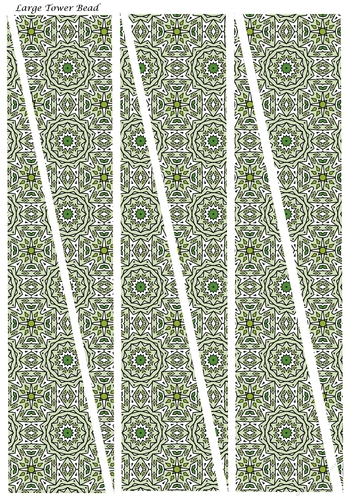 Large Tower Paper Beads Template Design #124