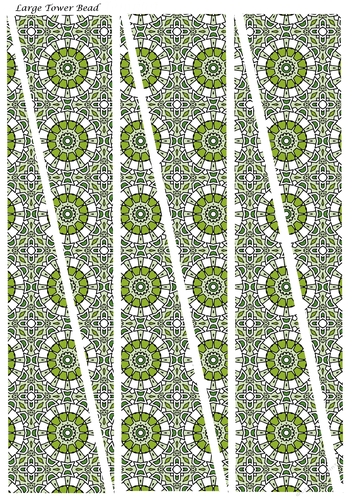 Large Tower Paper Beads Template Design #125