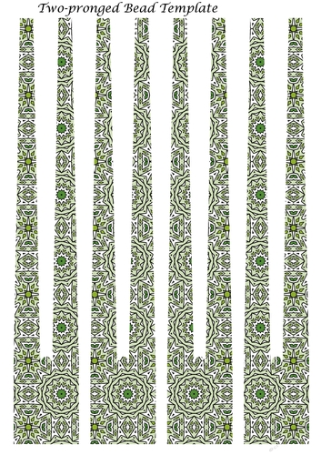 Double Barrel Paper Beads Template Design #124