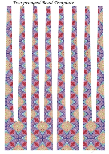 Double Barrel Paper Beads Template Design #123
