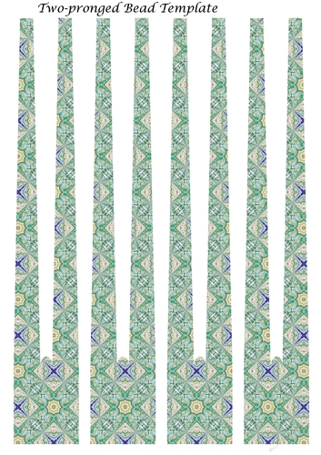 Double Barrel Paper Beads Template Design #122