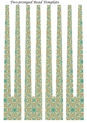 Double Barrel Paper Beads Template Design #121