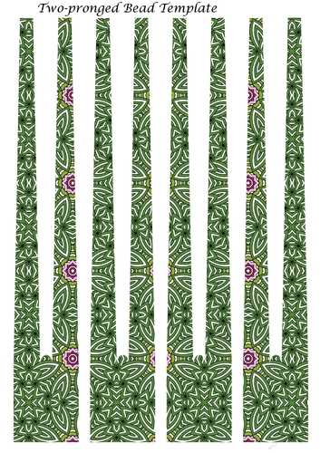 Double Barrel Paper Beads Template Design #126