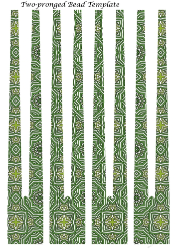 Double Barrel Paper Beads Template Design #127