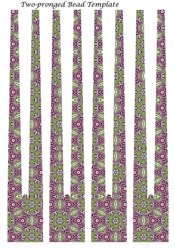 Double Barrel Paper Beads Template Design #128