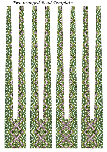 Double Barrel Paper Beads Template Design #129