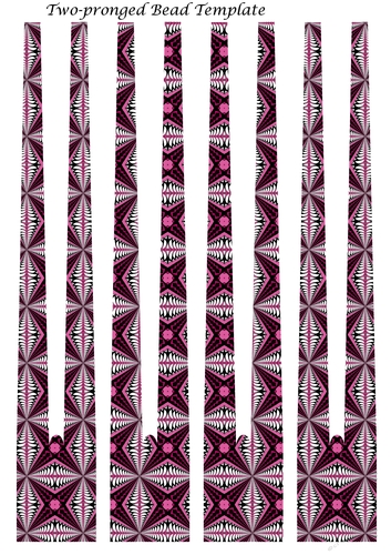 Double Barrel Paper Beads Template Design #131