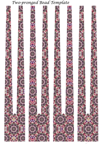 Double Barrel Paper Beads Template Design #132