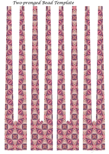 Double Barrel Paper Beads Template Design #133