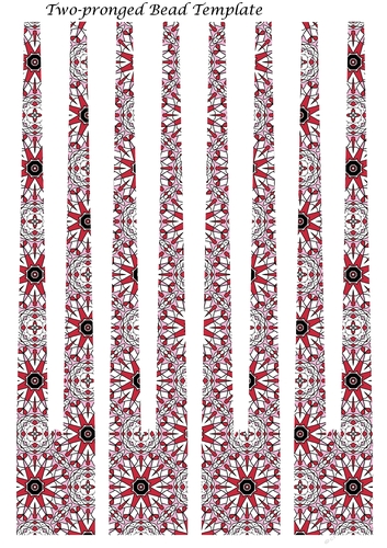 Double Barrel Paper Beads Template Design #134