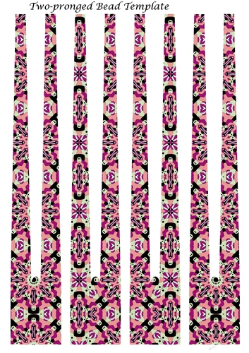 Double Barrel Paper Beads Template Design #135