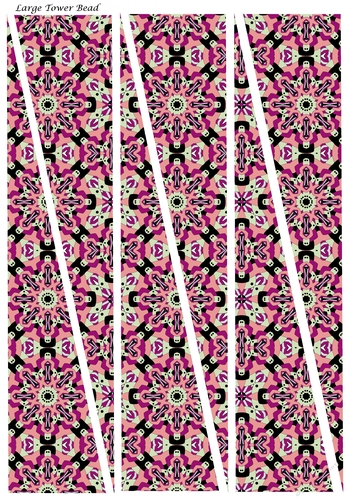 Large Tower Paper Beads Template Design #135