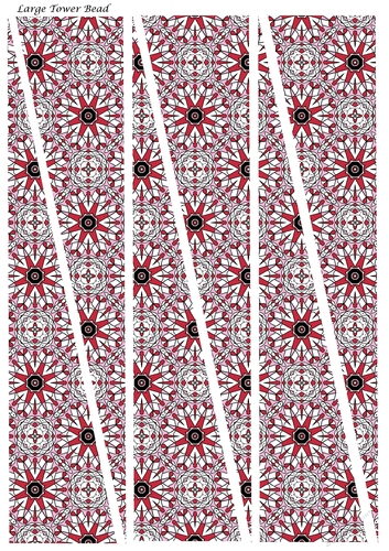 Large Tower Paper Beads Template Design #134